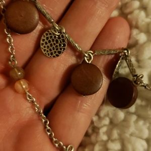 Wood and stone necklace